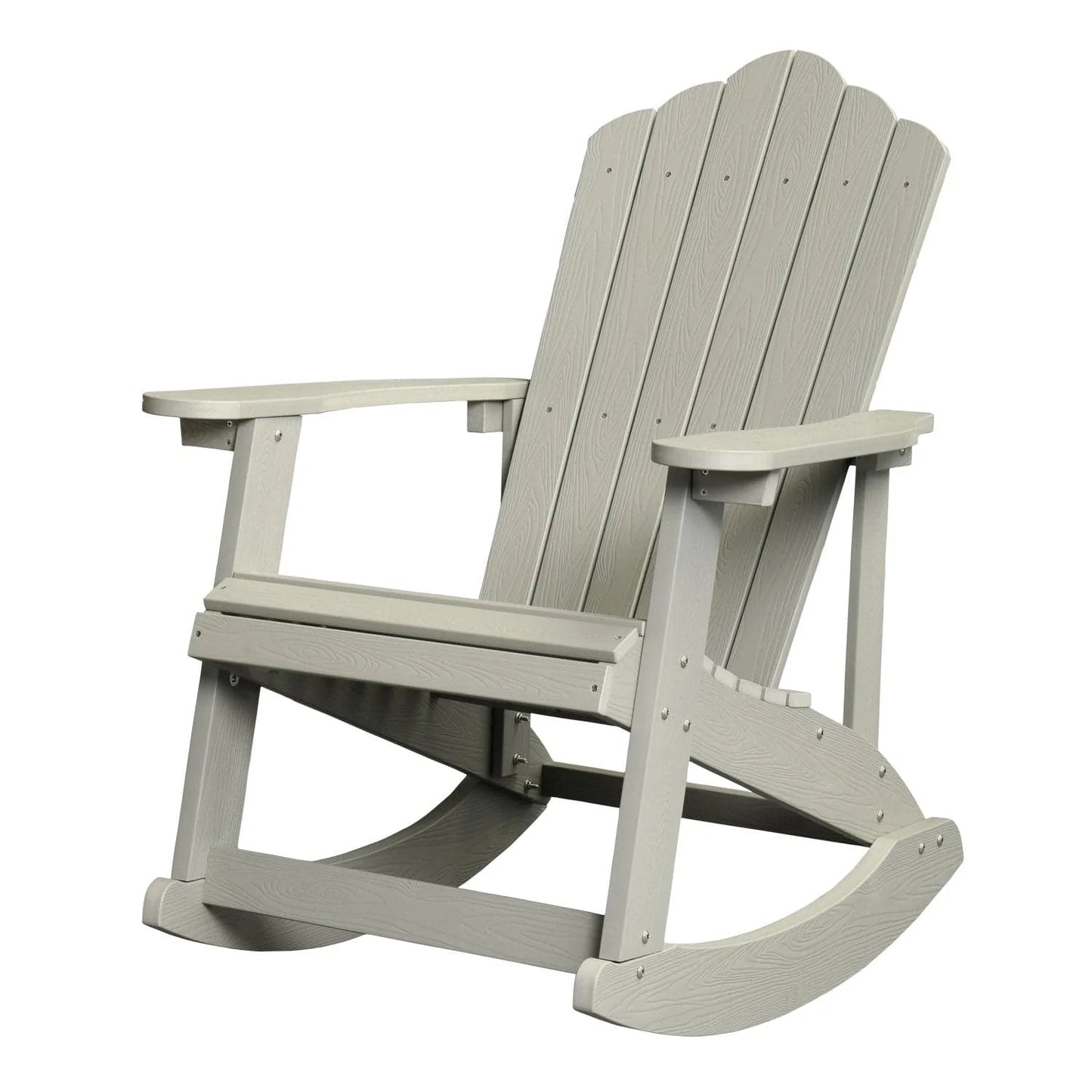 Ovios  Rocking Adirondack Chair 2-Piece Waterproof Plastic Frame