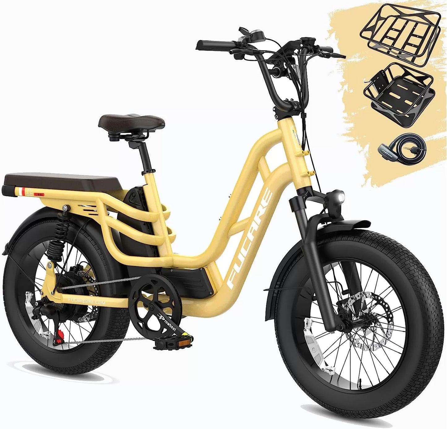 Fucare Libra 750W Electric Bike for Adults 32MPH 48V 20Ah LG Lithium Battery EBike with Full Suspension LCD Color Display 20"*4.0" All-Terrain Fat Tire Shimano 7 Speed Snow Commute Electric Bicycles...