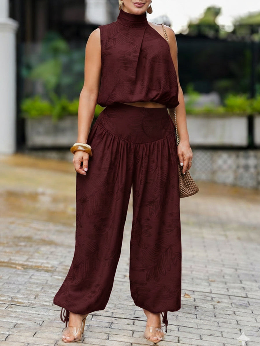 🔥Summer Arrivals🌟Women's Casual Linen And Cotton Sleeveless Top And Pants Two-piece Set