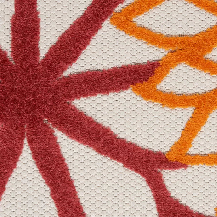 Miraloma Green/Red/Orange Indoor/Outdoor Rug