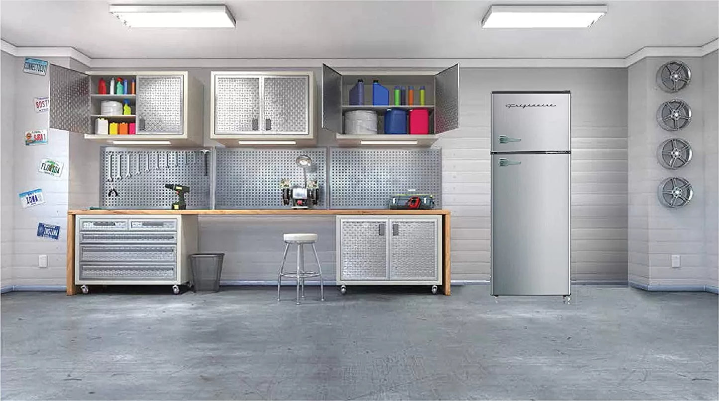 Frigidaire EFR451 2 Door Refrigerator/Freezer, 4.6 cu ft, Platinum Series, Stainless Steel, Double