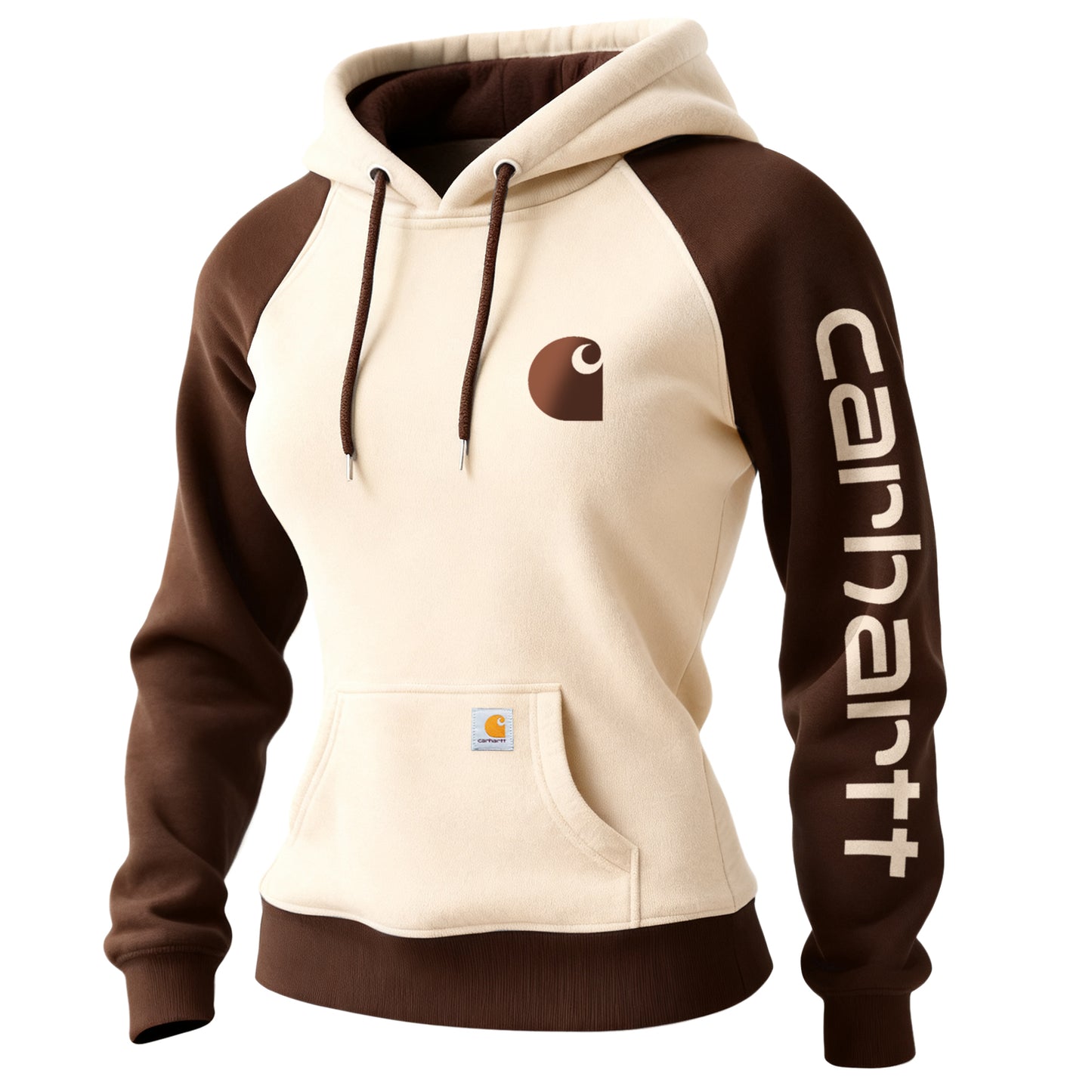 🔥𝗖𝗹𝗲𝗮𝗿𝗮𝗻𝗰𝗲 𝗦𝗮𝗹𝗲🌟Retro Western Style Women's Raglan Sleeve Contrast Color Stitching 1 Hooded Sweatshirt