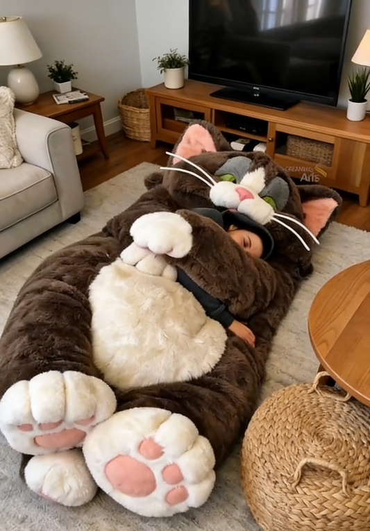 🔥Hot Sale 49% off🌟 Fluffy sleeping bag– Soft, Warm & Purrfectly Cozy😴💤