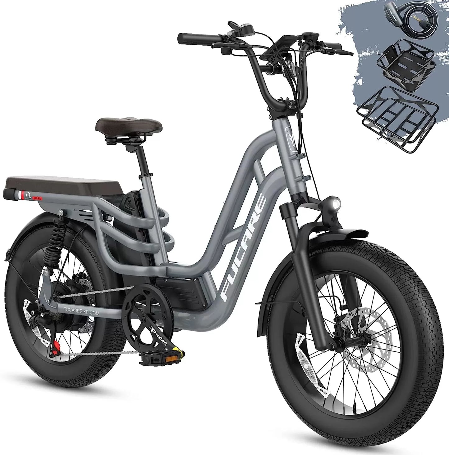 Fucare Libra 750W Electric Bike for Adults 32MPH 48V 20Ah LG Lithium Battery EBike with Full Suspension LCD Color Display 20"*4.0" All-Terrain Fat Tire Shimano 7 Speed Snow Commute Electric Bicycles...