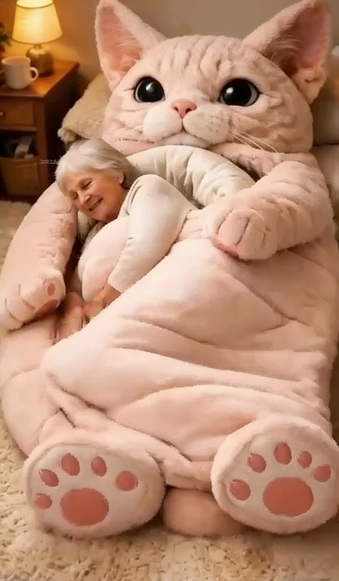 🔥Hot Sale 49% off🌟 Fluffy sleeping bag– Soft, Warm & Purrfectly Cozy😴💤