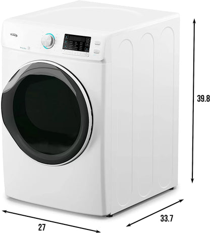 KoolMore FLW-3CWH Front Load Machine, 2.7 Cu. Ft, Space Saving Unit with 20-Minute Quick, 12 Washing Cycles, Quiet Inverter Motor [120V],