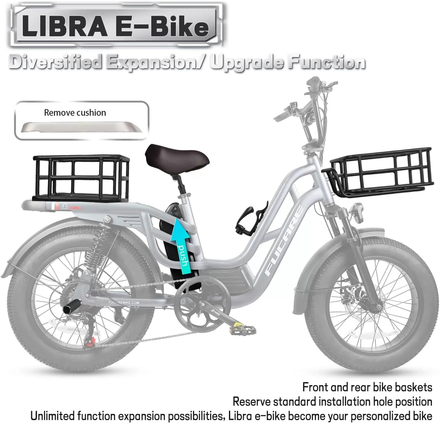 Fucare Libra 750W Electric Bike for Adults 32MPH 48V 20Ah LG Lithium Battery EBike with Full Suspension LCD Color Display 20"*4.0" All-Terrain Fat Tire Shimano 7 Speed Snow Commute Electric Bicycles...