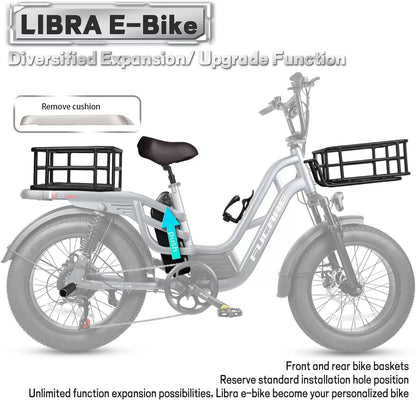 Fucare Libra 750W Electric Bike for Adults 32MPH 48V 20Ah LG Lithium Battery EBike with Full Suspension LCD Color Display 20"*4.0" All-Terrain Fat Tire Shimano 7 Speed Snow Commute Electric Bicycles...