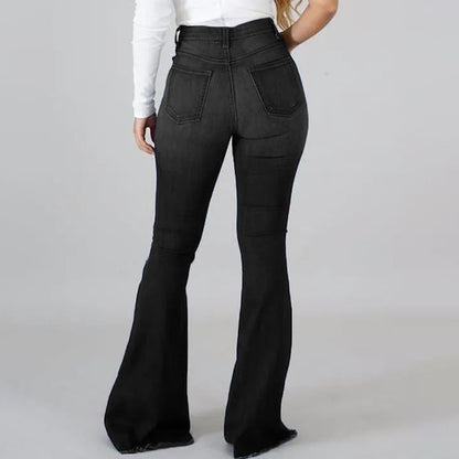 🔥𝗖𝗹𝗲𝗮𝗿𝗮𝗻𝗰𝗲 𝗦𝗮𝗹𝗲🌟Women's Stretch Ripped High-waisted Flared Jeans