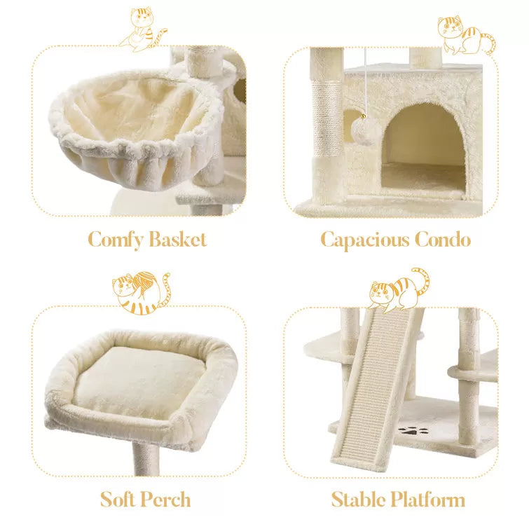 Lima Pet Heavy Duty 68 Inch Multi-Level Cat Tree