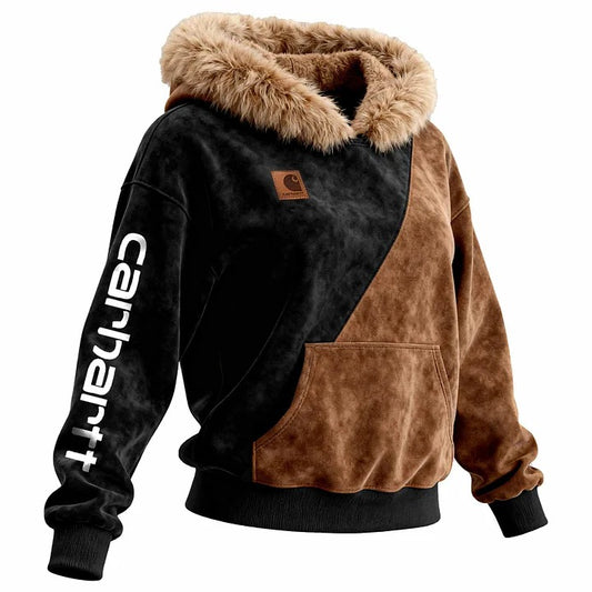 🔥𝗖𝗹𝗲𝗮𝗿𝗮𝗻𝗰𝗲 𝗦𝗮𝗹𝗲🌟Fashion Winter Hooded Jacket with Faux Fur Trim