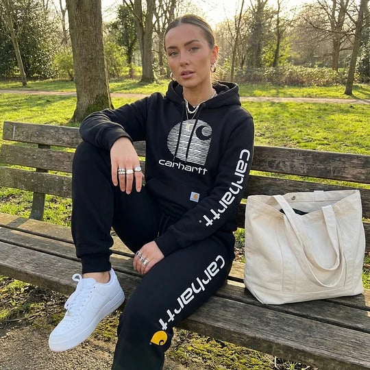 🔥𝗖𝗹𝗲𝗮𝗿𝗮𝗻𝗰𝗲 𝗦𝗮𝗹𝗲🌟Women's Loose-fitting Hooded Sweatshirt + Trousers Set