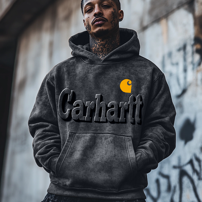 🔥𝗖𝗹𝗲𝗮𝗿𝗮𝗻𝗰𝗲 𝗦𝗮𝗹𝗲🌟Men's Retro 3d Embossed Distressed Heavy Metal Color Hoodie