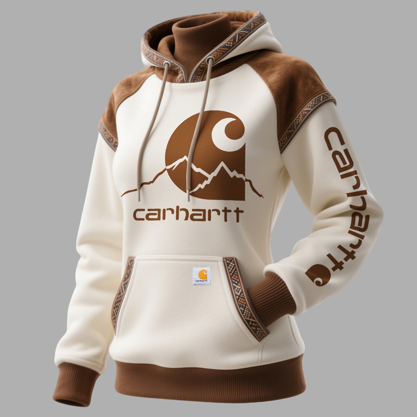 🔥𝗖𝗹𝗲𝗮𝗿𝗮𝗻𝗰𝗲 𝗦𝗮𝗹𝗲🌟Women's Retro Ethnic Style Stand Collar Hooded Sweatshirt set