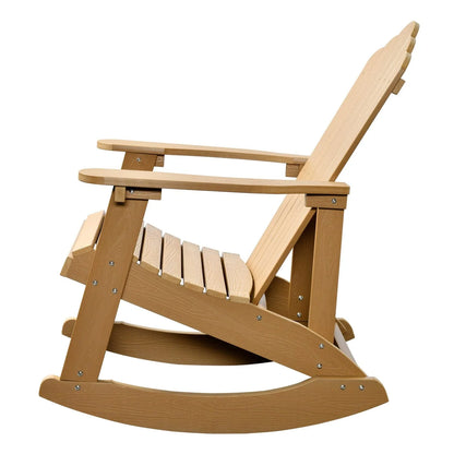 Ovios  Rocking Adirondack Chair 2-Piece Waterproof Plastic Frame