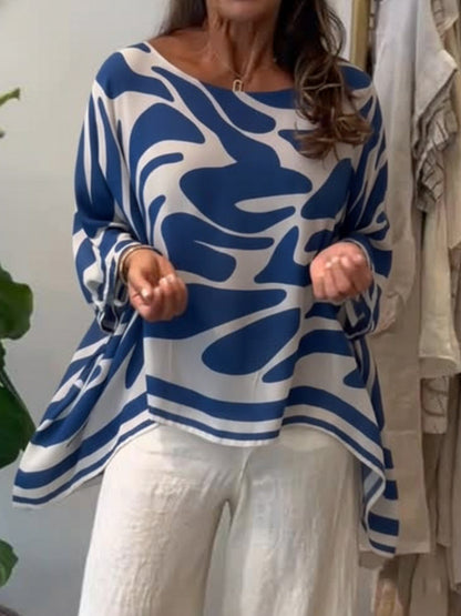 🔥Summer Arrivals🌟Loose-fitting Casual Printed Chiffon Top