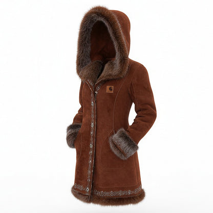 🔥𝗖𝗹𝗲𝗮𝗿𝗮𝗻𝗰𝗲 𝗦𝗮𝗹𝗲🌟Winter Wonderland Hooded Coat with Fur Trim
