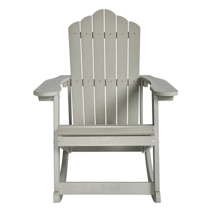 Ovios  Rocking Adirondack Chair 2-Piece Waterproof Plastic Frame
