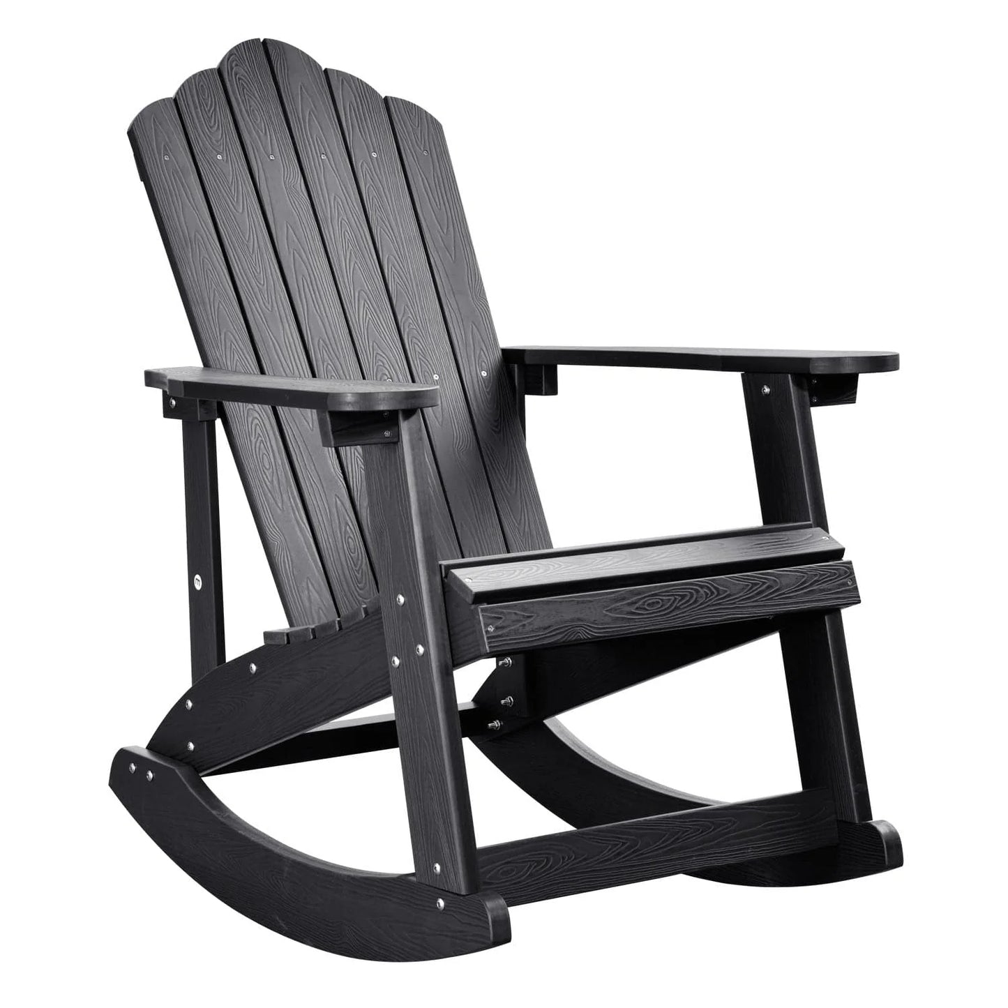 Ovios  Rocking Adirondack Chair 2-Piece Waterproof Plastic Frame