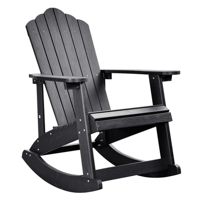 Ovios  Rocking Adirondack Chair 2-Piece Waterproof Plastic Frame