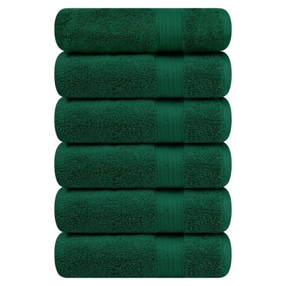Superior Cotton 600 GSM Hand Towels 18x28 Inch by Ample Decor - 6 Pcs