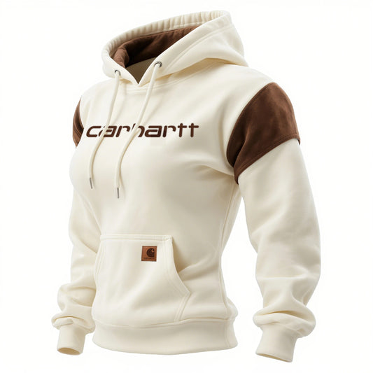 🔥𝗖𝗹𝗲𝗮𝗿𝗮𝗻𝗰𝗲 𝗦𝗮𝗹𝗲🌟Carhartt Women's Retro Western Style Contrast Panel Hooded Sweatshirt