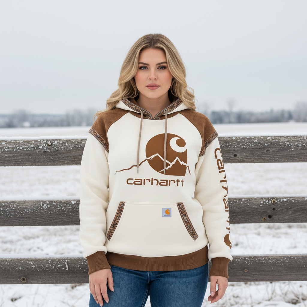 🔥𝗖𝗹𝗲𝗮𝗿𝗮𝗻𝗰𝗲 𝗦𝗮𝗹𝗲🌟Women's Retro Ethnic Style Stand Collar Hooded Sweatshirt set