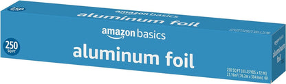 Amazon Basics Aluminum Foil for Everyday Use, Cooking and Wrapping, 250 Sq Ft, Pack of 1 (Previously Solimo)