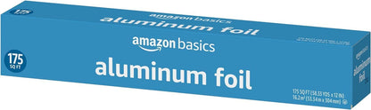 Amazon Basics Aluminum Foil for Cooking, Roasting and Food Wrap, 175 Sq Ft, Pack of 2