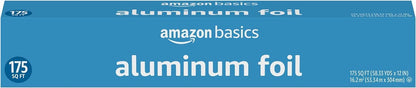 Amazon Basics Aluminum Foil for Cooking, Roasting and Food Wrap, 175 Sq Ft, Pack of 2