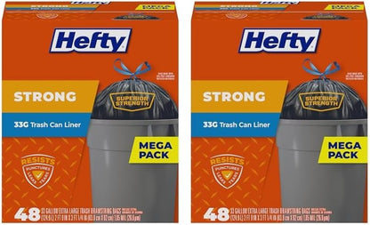 Hefty Strong Lawn & Leaf Trash Bags, 39 Gallon, 38 Count