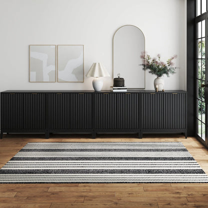 Jasper Modern Sideboard, Kitchen Storage Cabinet with Fluted Doors