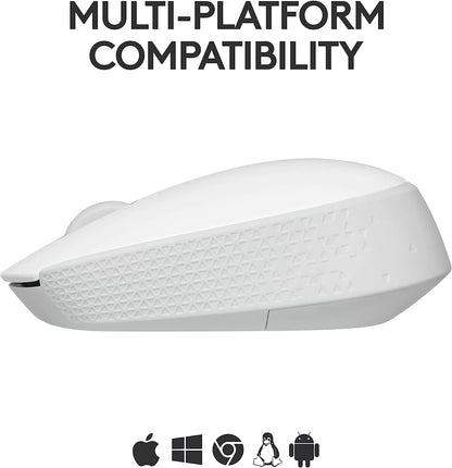 Logitech M170 Wireless Mouse for PC, Mac, Laptop, 2.4 GHz with USB Mini Receiver, Optical Tracking, 12-Months Battery Life, Ambidextrous - Blue Grey