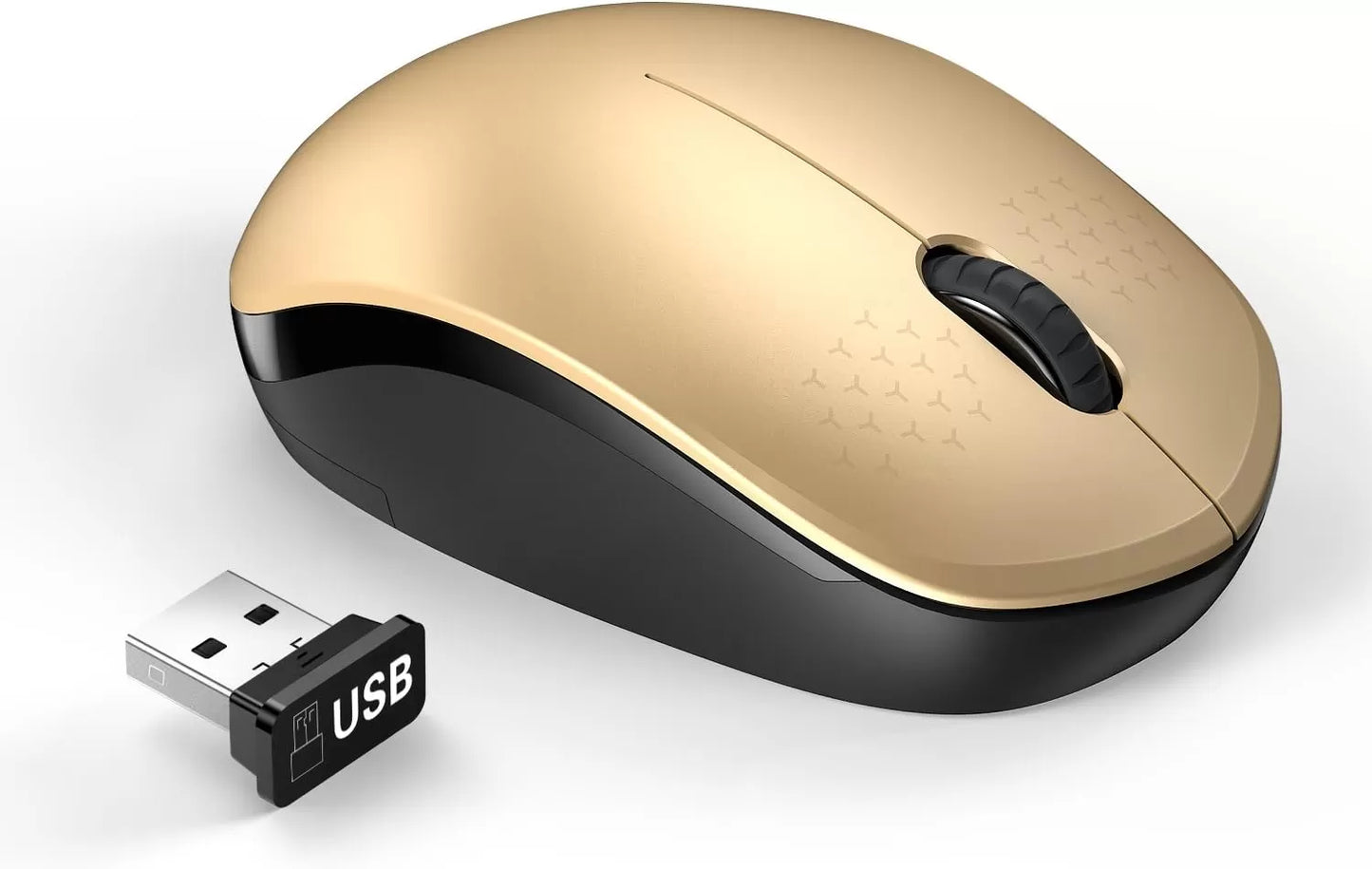 seenda Wireless Mouse, 2.4G Noiseless Mouse with USB Receiver - Portable Computer Mice for PC, Tablet, Laptop with Windows System - Mint Green