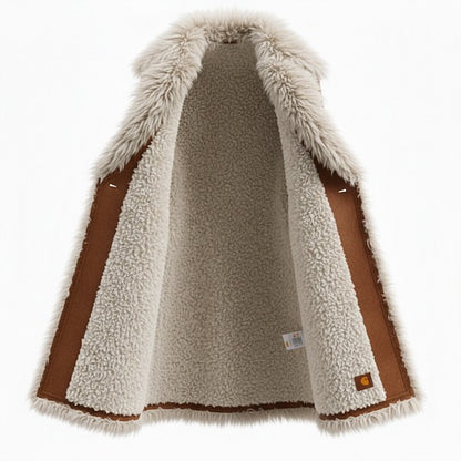 🔥𝗖𝗹𝗲𝗮𝗿𝗮𝗻𝗰𝗲 𝗦𝗮𝗹𝗲🌟Luxurious Faux Fur Trimmed Long Coat for Winter Elegance