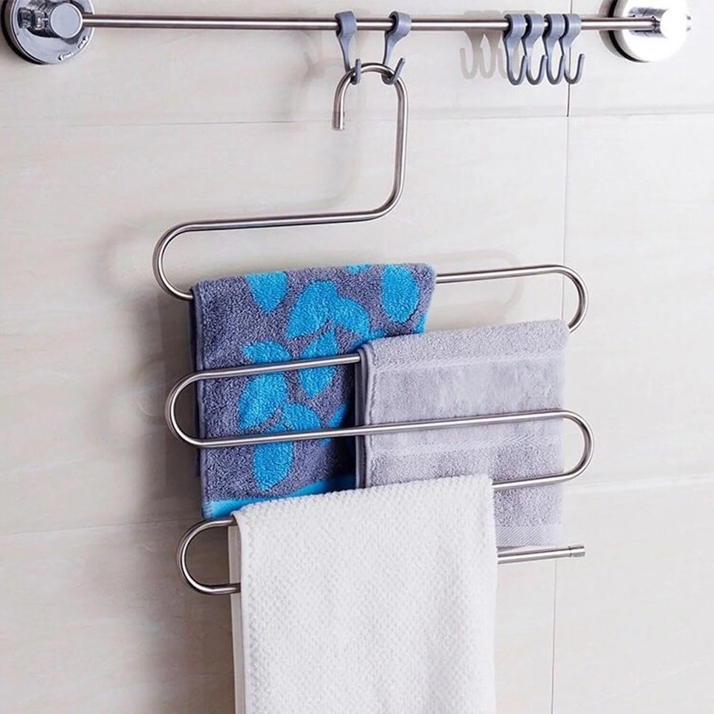 5-Layer S-Shape Hanger for Pants and Scarves Closet Space Saver
