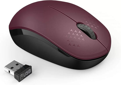 seenda Wireless Mouse, 2.4G Noiseless Mouse with USB Receiver - Portable Computer Mice for PC, Tablet, Laptop with Windows System - Mint Green