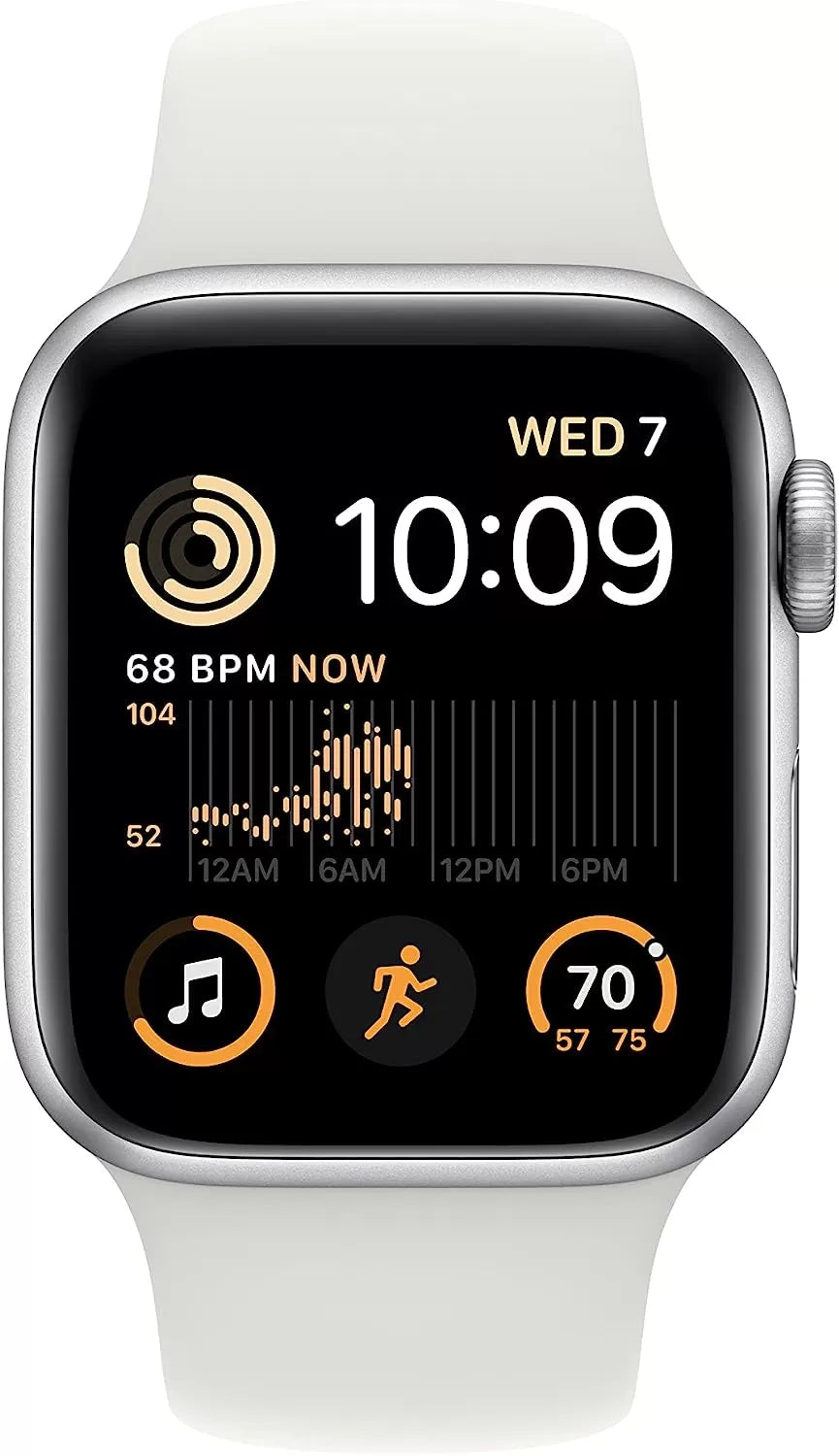 Watch SE (2nd Gen) [GPS 40mm] Smart Watch w/Starlight Aluminum Case & Starlight Sport Band - S/M. Fitness & Sleep Tracker, Crash Detection, Heart Rate Monitor, Retina Display, Water Resistant