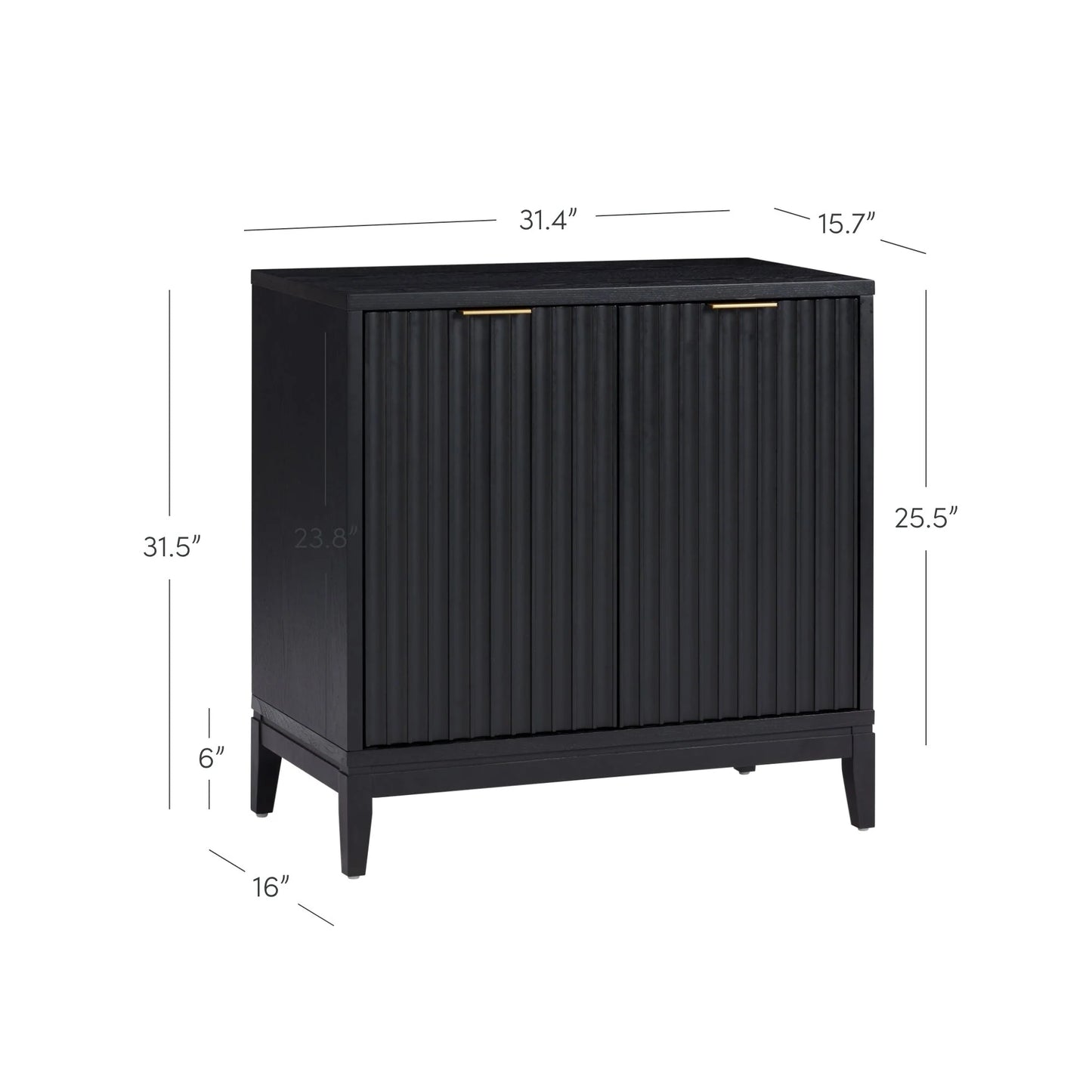 Jasper Modern Sideboard, Kitchen Storage Cabinet with Fluted Doors