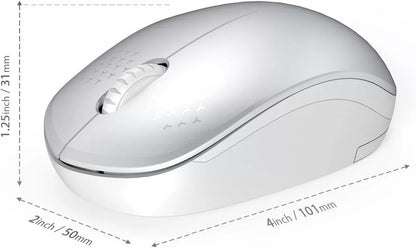 seenda Wireless Mouse, 2.4G Noiseless Mouse with USB Receiver - Portable Computer Mice for PC, Tablet, Laptop with Windows System - Mint Green
