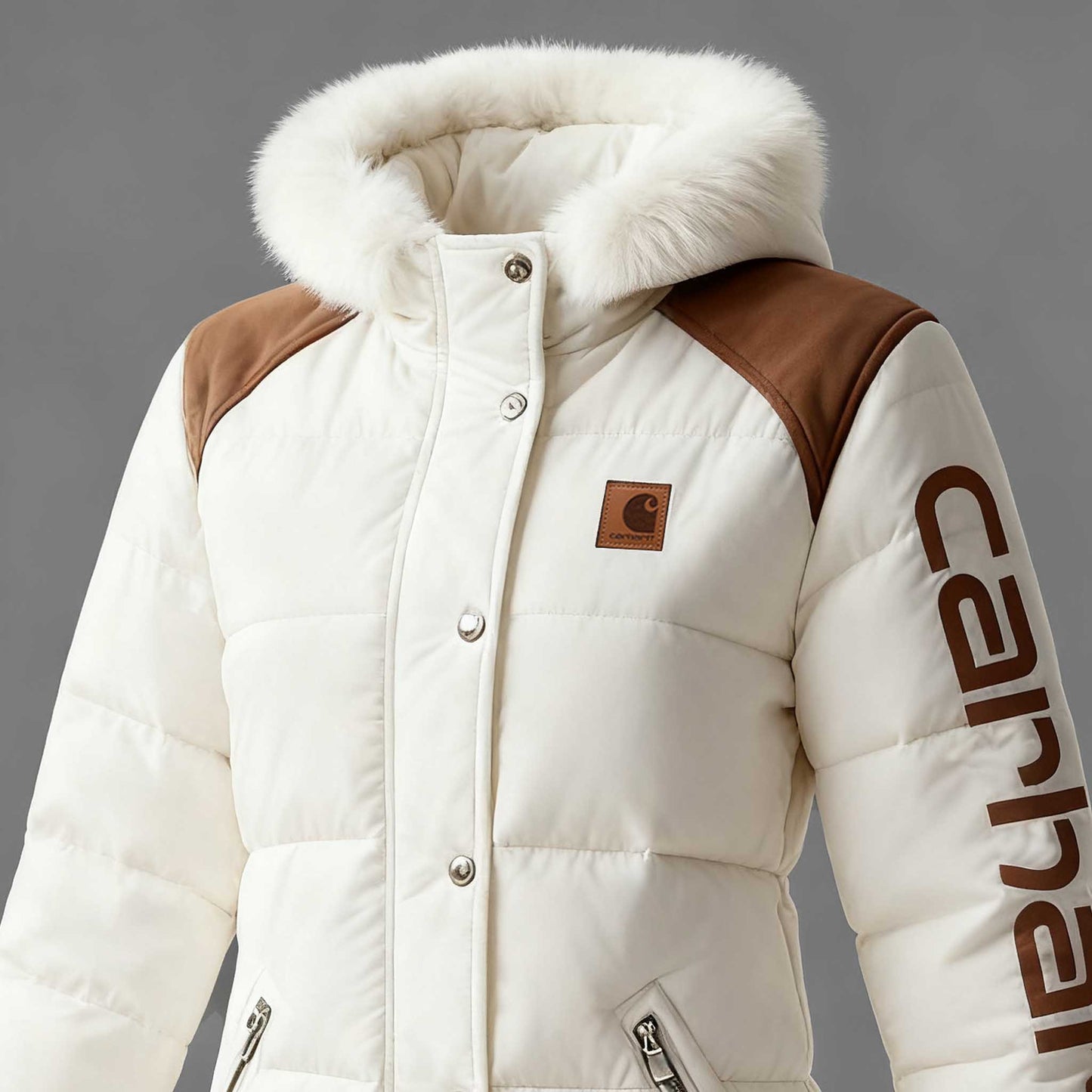 🔥𝗖𝗹𝗲𝗮𝗿𝗮𝗻𝗰𝗲 𝗦𝗮𝗹𝗲🌟Winter White Puffer Jacket with Fur Trim