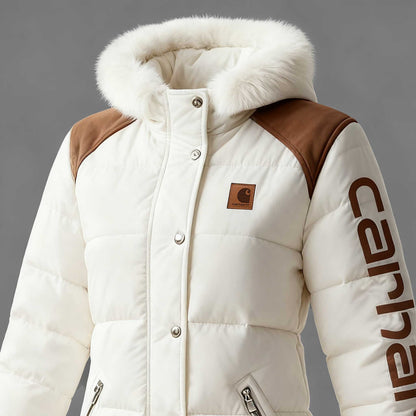 🔥𝗖𝗹𝗲𝗮𝗿𝗮𝗻𝗰𝗲 𝗦𝗮𝗹𝗲🌟Winter White Puffer Jacket with Fur Trim