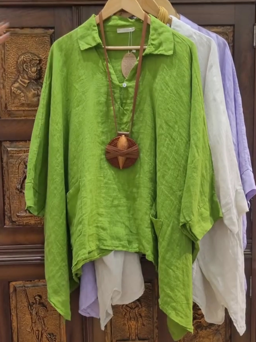 🔥Summer Arrivals🌟Women's Casual Cotton And Linen Shirt