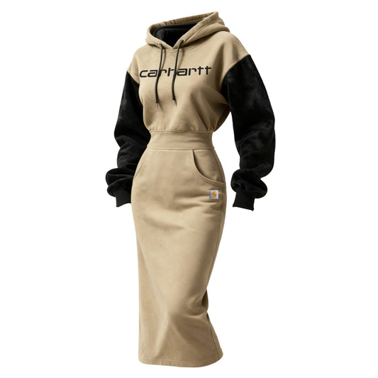 🔥𝗖𝗹𝗲𝗮𝗿𝗮𝗻𝗰𝗲 𝗦𝗮𝗹𝗲🌟Women's Vintage Western Suede Hooded Long High Waist Hooded Dress