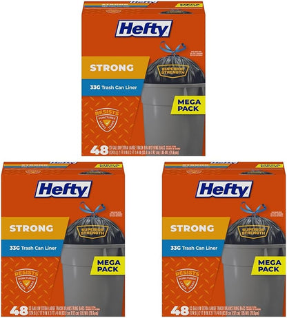 Hefty Strong Lawn & Leaf Trash Bags, 39 Gallon, 38 Count