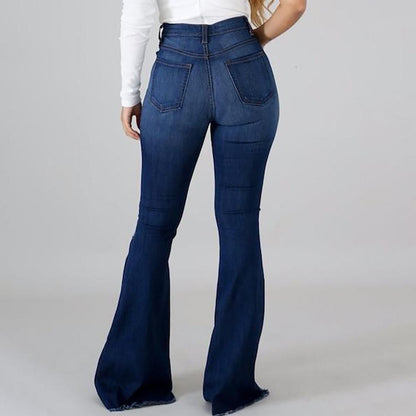 🔥𝗖𝗹𝗲𝗮𝗿𝗮𝗻𝗰𝗲 𝗦𝗮𝗹𝗲🌟Women's Stretch Ripped High-waisted Flared Jeans