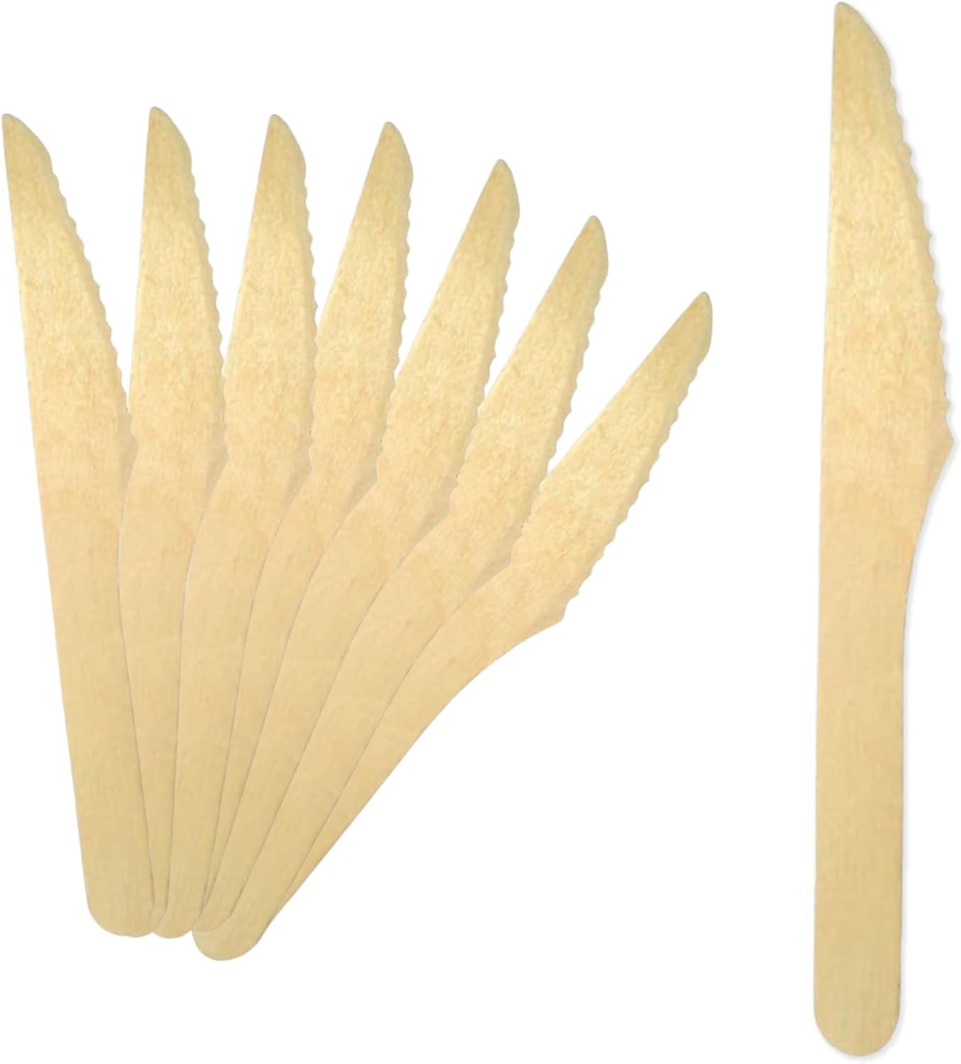 5.5" Disposable Wooden Sporks/Natural Wooden Utensils- Pack of 100ct