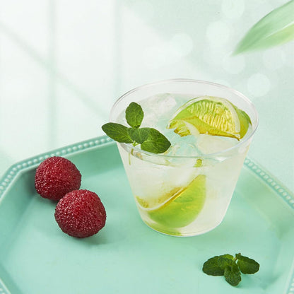 RACETOP 200 Pack 9 oz Clear Plastic Cups for Party, Disposable Clear Cup, Disposable Cups, Wine Glasses Cups, Plastic Cocktail Glasses