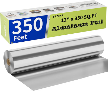 Aluminum Foil Sheets, 400 Count Tin foil,12" x 10.6" Pre-Cut Pop-Up Dispenser for Food Wrap, Hot Dog or Sandwich Wrap,Food Storage, Baking, Catering, Restaurant,Kitchen Use (Silver, 12 Inch)