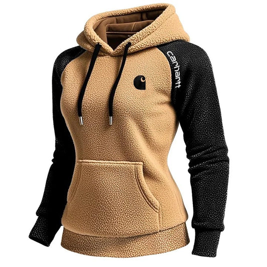 🔥𝗖𝗹𝗲𝗮𝗿𝗮𝗻𝗰𝗲 𝗦𝗮𝗹𝗲🌟Women's Vintage Western Cowboy Embroidered Contrast Fleece Raglan Sleeve Pocket Hoodie